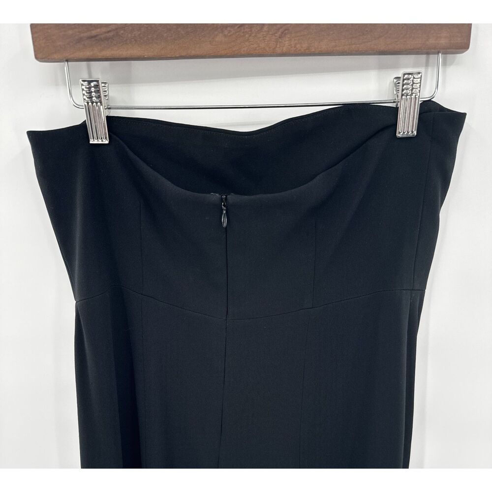 NWT Vintage 90s Ralph Lauren Strapless Black Midi Dress Pockets Size 10 - Picture 9 of 11